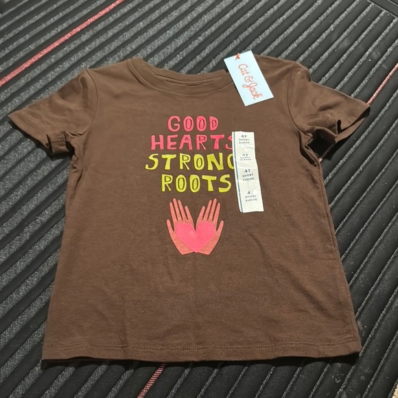 Cat & Jack Brown Kids T-Shirt - Picture 1 of 3